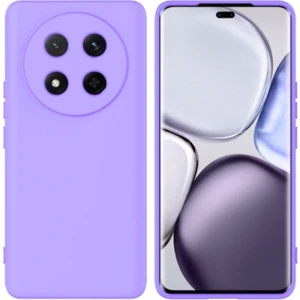 Honor Magic 7 Lite Uyumlu Silikon Kılıf - Kamera Korumalı Esnek Pastel Renk Kapak - Lila