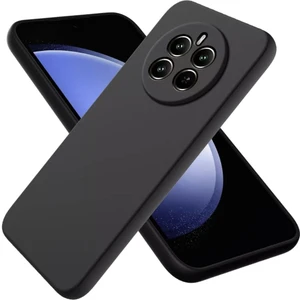 Realme 12 4g Uyumlu Silikon Kılıf - Kamera Korumalı Esnek Pastel Renk Kapak - Siyah