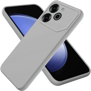 Tecno Pova 6 Pro Uyumlu Silikon Kılıf - Kamera Korumalı Esnek Pastel Renk Kapak - Gri