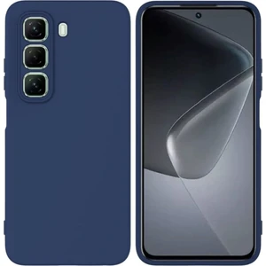Infinix Hot 50 Pro Plus Uyumlu Silikon Kılıf - Kamera Korumalı Esnek Pastel Renk Kapak - Lacivert