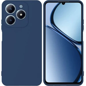 Realme C63 Uyumlu Silikon Kılıf - Kamera Korumalı Esnek Pastel Renk Kapak - Lacivert