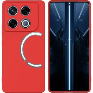 Infinix Gt 20 Pro Uyumlu Silikon Kılıf - Kamera Korumalı Esnek Pastel Renk Kapak - Kırmızı