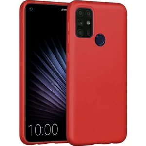 Casper Via F20 Uyumlu Silikon Kılıf - Esnek Pastel Renk Kapak - Kırmızı