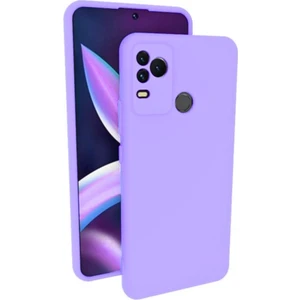 Omix X400 Uyumlu Silikon Kılıf - Kamera Korumalı Esnek Pastel Renk Kapak - Lila