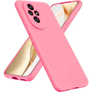 Honor 200 Pro Uyumlu Silikon Kılıf - Kamera Korumalı Esnek Pastel Renk Kapak - Pembe