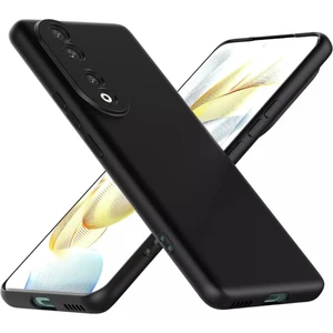 Honor 90 Uyumlu Silikon Kılıf - Kamera Korumalı Esnek Pastel Renk Kapak - Siyah