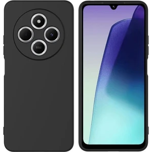 Redmi A4 Uyumlu Silikon Kılıf - Kamera Korumalı Esnek Pastel Renk Kapak - Siyah