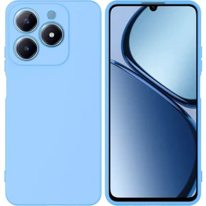 Realme C63 Uyumlu Silikon Kılıf - Kamera Korumalı Esnek Pastel Renk Kapak - Mavi