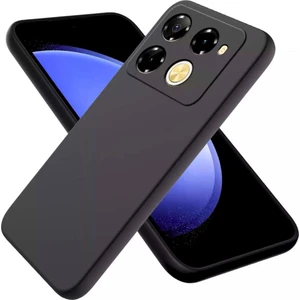 Infinix Note 40 Pro Uyumlu Silikon Kılıf - Kamera Korumalı Esnek Pastel Renk Kapak - Siyah
