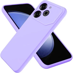 Tecno Pova 6 Pro Uyumlu Silikon Kılıf - Kamera Korumalı Esnek Pastel Renk Kapak - Lila