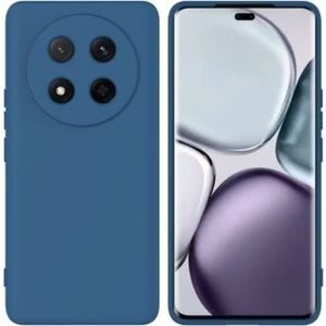 Honor Magic 7 Lite Uyumlu Silikon Kılıf - Kamera Korumalı Esnek Pastel Renk Kapak - Lacivert