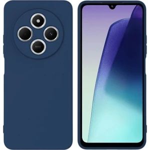 Poco C75 Uyumlu Silikon Kılıf - Kamera Korumalı Esnek Pastel Renk Kapak - Lacivert