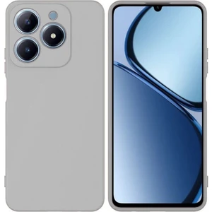 Realme C63 Uyumlu Silikon Kılıf - Kamera Korumalı Esnek Pastel Renk Kapak - Gri