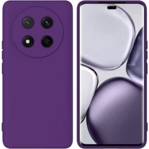 Honor Magic 7 Lite Uyumlu Silikon Kılıf - Kamera Korumalı Esnek Pastel Renk Kapak - Mor