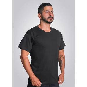 Drop Giyim Bisiklet Yaka Kısa Kol Penye T-Shirt Siyah