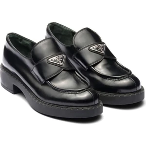 Prd Women's Brushed Leather Loafers - Kadın Klasik Günlük Loafer Casual Ayakkabı Prada - Deri casual loafer