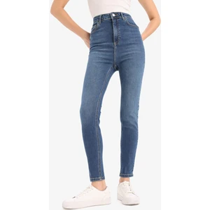 Anna Skinny Fit Yüksek Bel Düz Paça Uzun Jean Taş Yıkama Pantolon D8177AX25SP