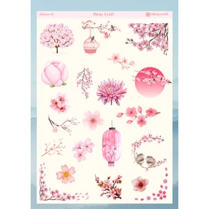 Miray Craft Miray Craft Çiçek Temalı 12*17 cm Sticker