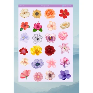 Miray Craft Miray Craft Çiçek Temalı 12*17 cm Sticker