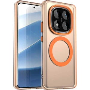 4U Sky Xiaomi Redmi Note 14 Pro 4g Kılıf Magsafe Anti Drop Hibrit Telefon Arka Kapak-Turuncu ile Uyumlu (Yurt Dışından)