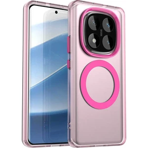 4U Sky Xiaomi Redmi Note 14 Pro 4g Kılıf Magsafe Anti Drop Hibrit Telefon Arka Kapak-Kırmızı ile Uyumlu (Yurt Dışından)