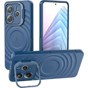 4U Sky Xiaomi Redmi Note 14 5g Kılıf Için Magsafe Pc Kickstand Dalgalanma Doku Tpu Telefon Kapağı ile Uyumlu-Mavi (Yurt Dışından)