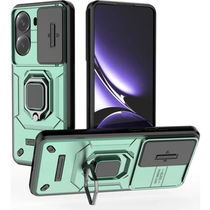 4U Sky Xiaomi Poco X7 Pro 5g/redmi Turbo 4 5g Kılıf Pc+Tpu Kickstand Telefon Koruyucusu Lens Kapağı-Yeşil (Yurt Dışından)