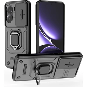 4U Sky Xiaomi Poco X7 Pro 5g/redmi Turbo 4 5g Kılıf Pc + Tpu Kickstand Telefon Koruyucusu Lens Kapağı-Balck (Yurt Dışından)