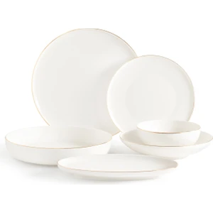 Mirage 6 Kişilik 27 Parça Yemek Takımı - Beyaz/gold