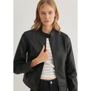 Siyah Suni Deri Ceket 1110598-900