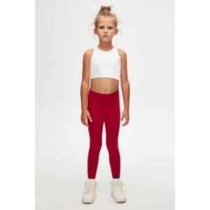 Kırmızı Basic Kız Çocuk Yazlık Tayt