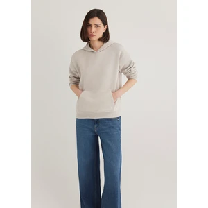 Kapüşonlu Gri Basic Sweatshirt 167299-70074