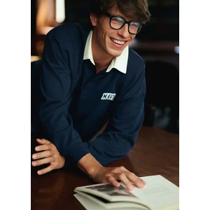 Logo Baskılı Lacivert Polo Sweatshirt 0S10172-70497