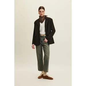 Klasik Kesim Blazer Ceket Acı Kahve