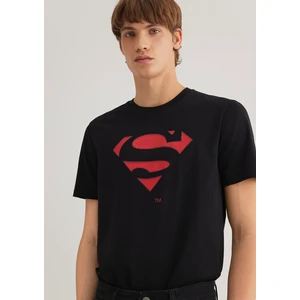 Superman Baskılı Siyah Tişört 066875-900