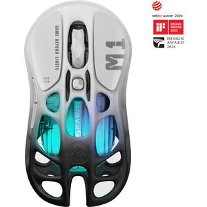 Mercury M1 Pro Rgb 26K Dpı Optik Gaming Mouse, Kablosuz, Magnezyum Alaşımlı, Programlanabilir 5 Tuşlu, Siyah-Beyaz