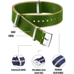 20 mm Fossil-Welder-Casio-Seiko-Omega-Armani Saat Uyumlu Nato Tekstil Kumaş Saat Kordonu F39XWDS-20