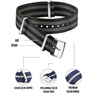 20 mm Fossil-Welder-Casio-Seiko-Omega-Armani Saat Uyumlu Nato Tekstil Kumaş Saat Kordonu F39XWDS-20