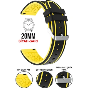 Huawei Watch Gt Gt2 Gt3 42MM Kasa Model Uyumlu 20MM Silikon Saat Kordonu Kayışı A5520MM