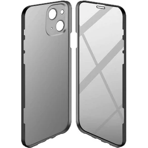 Vardar Aksesuar Apple iPhone 13 Uyumlu Kılıf Ince Mat Cam + Arka Kapak 360 Tam Koruma Ledo Arbinovo