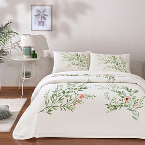 Bloomy Yeşil Çift Kişilik Pamuklu Pike Takımı