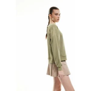 Üç Iplik Uzun Kollu Bisiklet Yaka Basic Sweatshirt