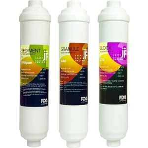 Inline Kapalı Kasa Su Arıtma Cihazı Jammy Jf 3lü Filtre Seti 12 Inch