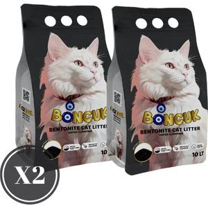 Aktif Karbonlu Aloe Vera Kokulu Topaklaşan Kedi Kumu 10 L x 2 Paket – Koku ve Hijyen Kontrolü