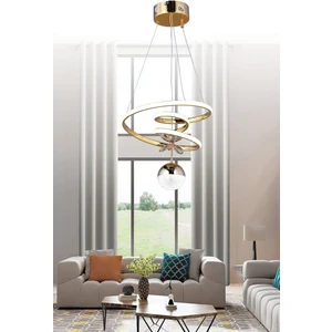 Trend Rose Kaos Mini Tekli Gold 3 Renk Ledli Sarkıt Avize