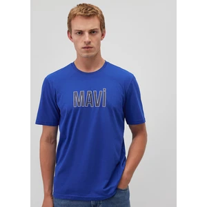 Logo Baskılı Mavi Tişört 066842-70896