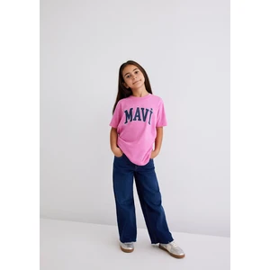 Mavi Logo Baskılı Pembe Tişört 7610109-71033