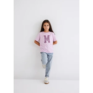 Mavi Logo Baskılı Pembe Tişört 7610222-70505