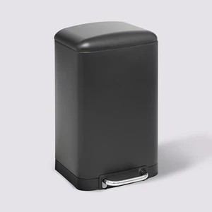 5FIVE Ariane 20 L Slim Pedallı Çöp Kovası Siyah | Yavaş Kapanma, Dar Alan Uyumlu, Kolay Temizlik Çıkarılabilir Yıkanabilir İç Sepet