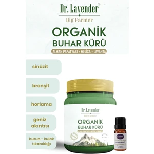 Dr. Lavender Organik Buhar Kürü Lavanta Melisa Papatya Doğal Solunum Desteği & Lavanta Yağı Set